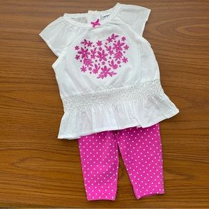 Girls Outfit Size Newborn New Pink New 2 Piece Shirt Pants Baby Girls Carter's